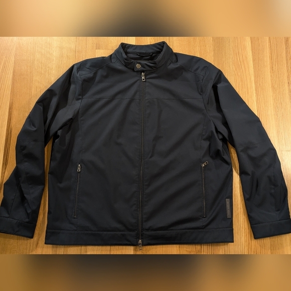 Michael Kors men's blue racer jacket Coat size xxl EUC Casual Business Classic - Picture 2 of 9